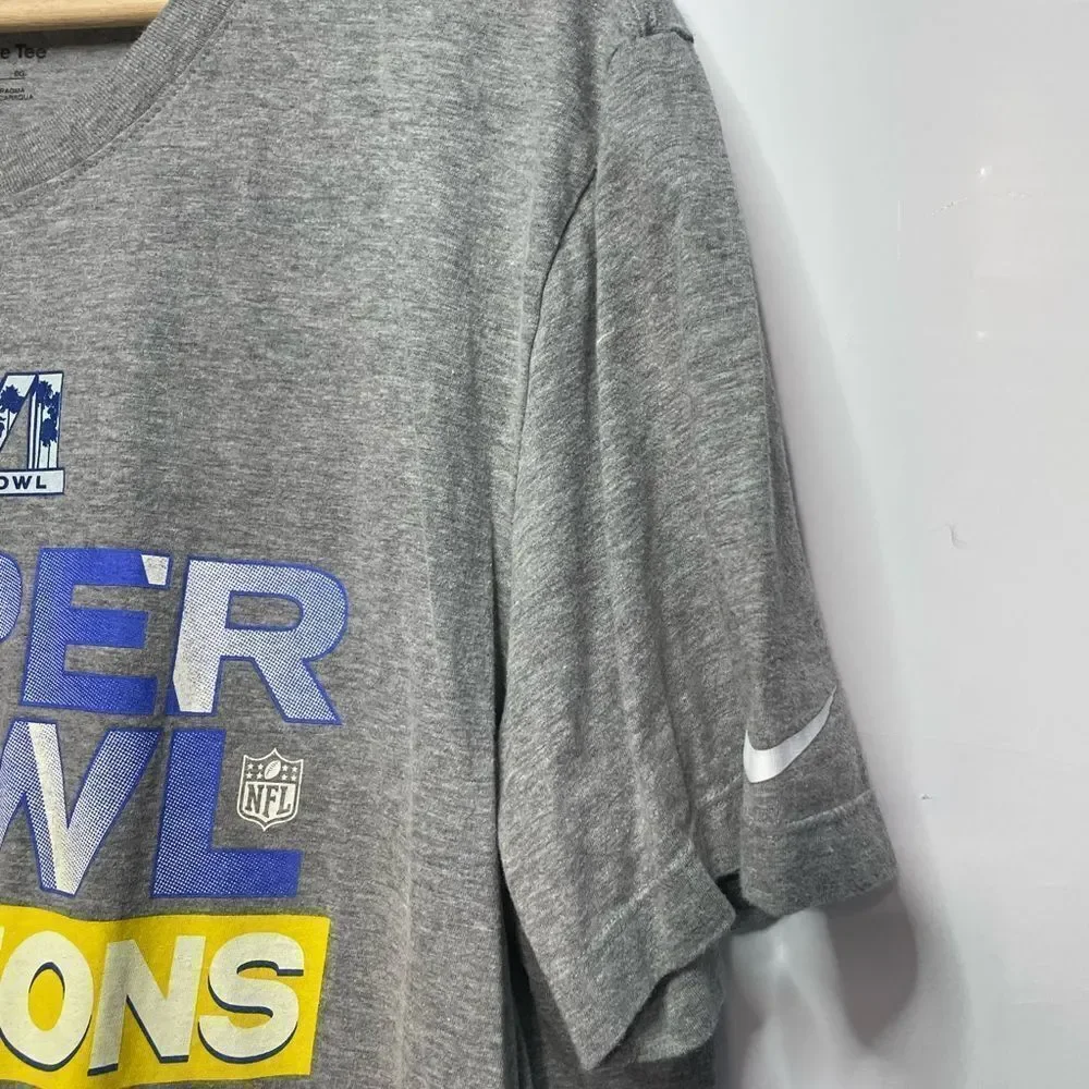 5 for $25🔥The Nike Tee Super Bowl Champions LA Los Angeles Rams Grey T-Shirt XL
